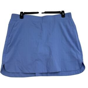 Cypress Club Skort Size XL Blue Pull On Skirt Built In Shorts Lining Stretch